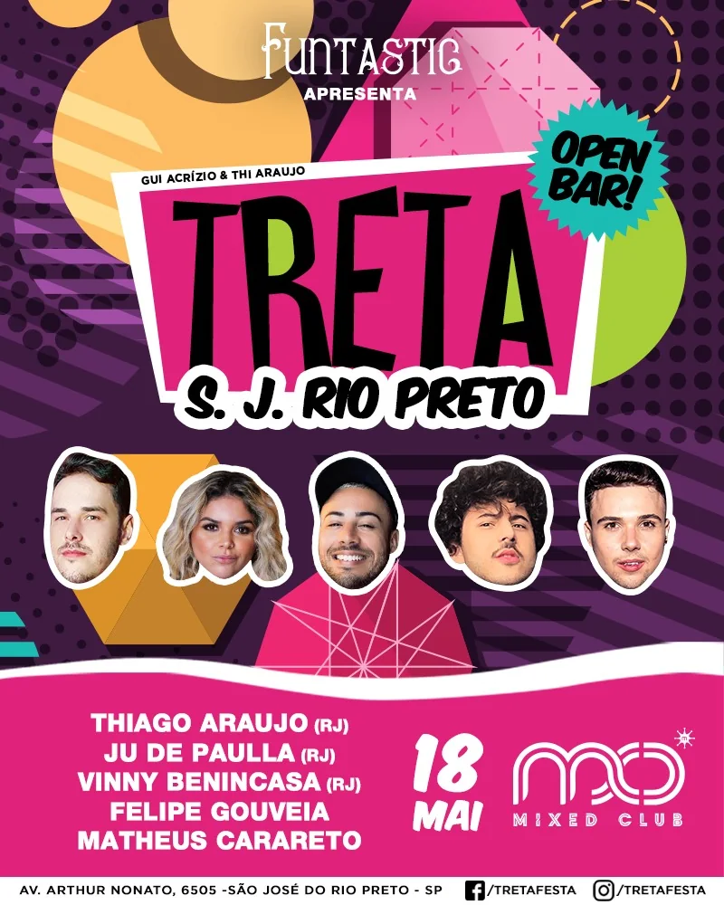 Festa Treta estreia em São José do Rio Preto em parceria com Felipe Gouveia